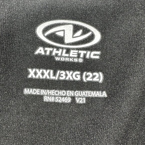 Athletic Works Women's Size XXXL 22 Tee Shirt Stretch V-Neck Short Sleeve Black - Picture 5 of 13